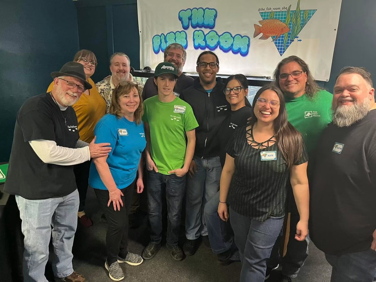 The Fish Room family and team at the shop's grand opening